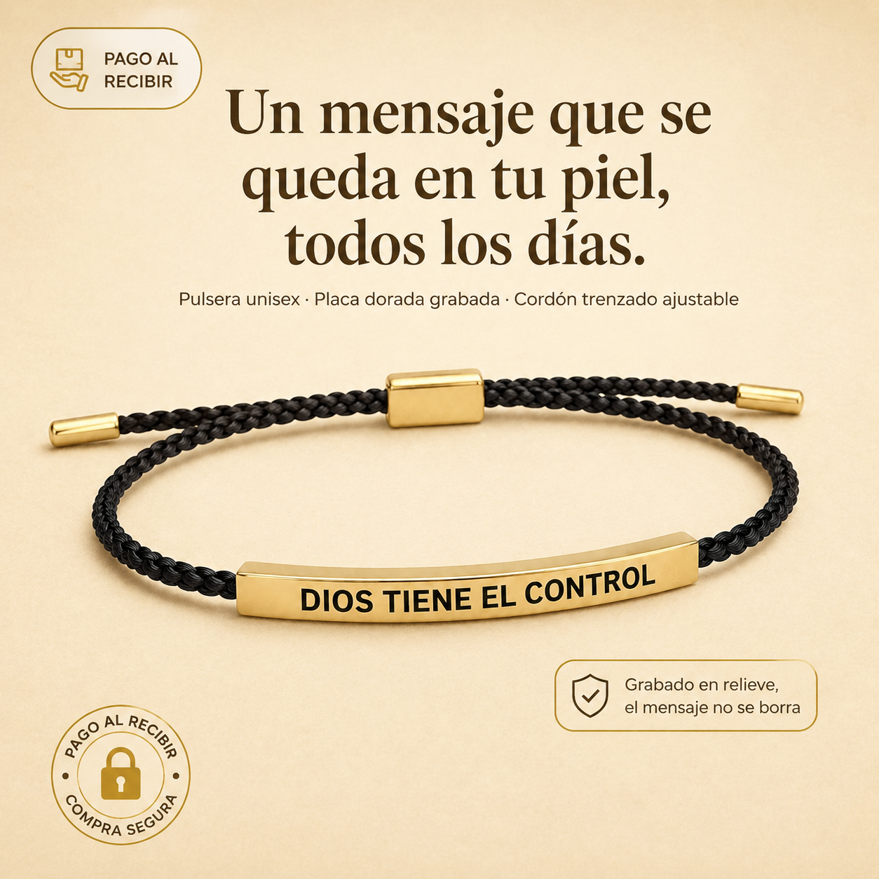 PULSERA DIOS TIENE EL CONTROL - 651694 — vista 1