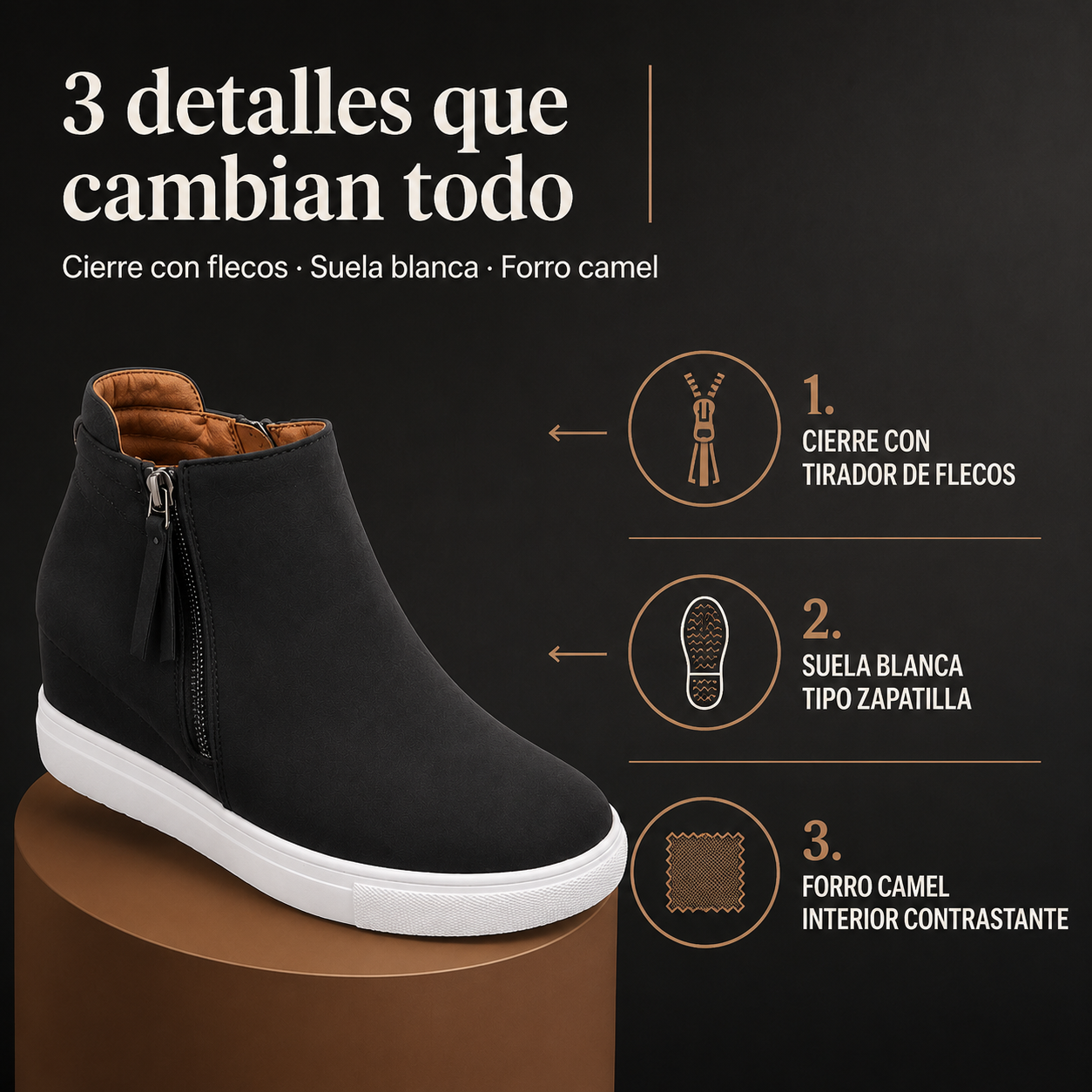 botin luxe dama — vista 3