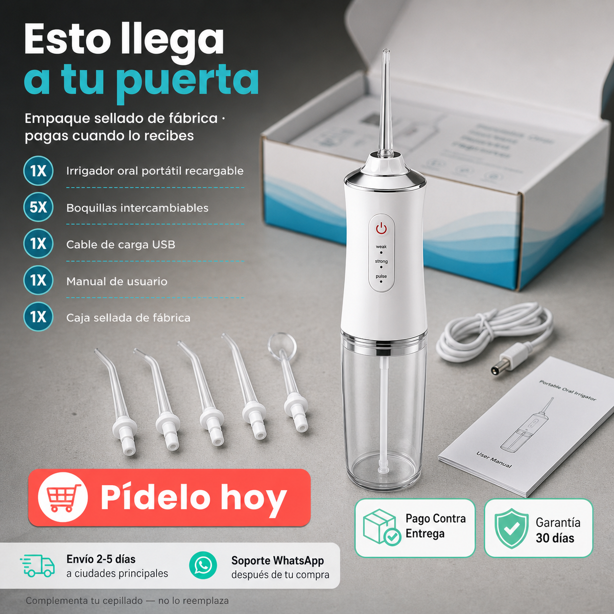 Irrigador Oral Recargable Sarro 4 Boquil - ID339495 — vista 7